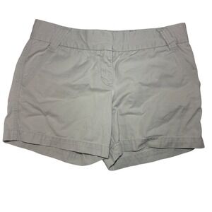J.Crew‎ Womens Classic Twill Chino Shorts Khaki Tan City Fit Cotton Size 8